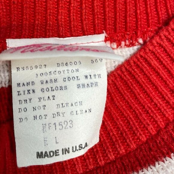 Vintage AVON FASHIONS Stars and Stripes USA Sweater Size Large - Picture 6 of 8